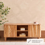 Avery Acacia Wood Tv Unit for TVs up to 50" - Natural - DUSK