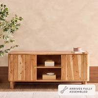 Avery Acacia Wood Tv Unit for TVs up to 50" - Natural - DUSK