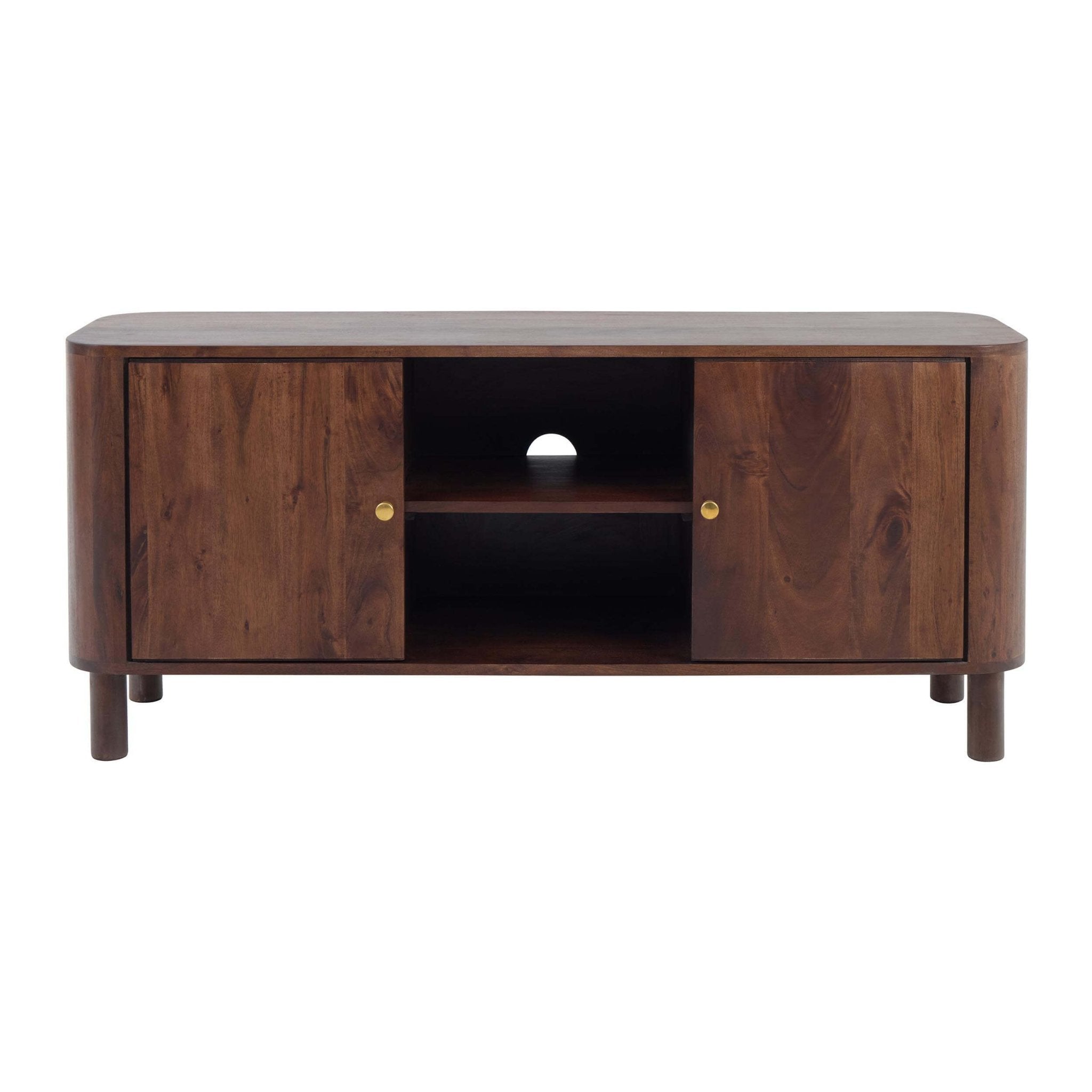 Avery Acacia Wood Tv Unit for TVs up to 50" - Walnut - DUSK