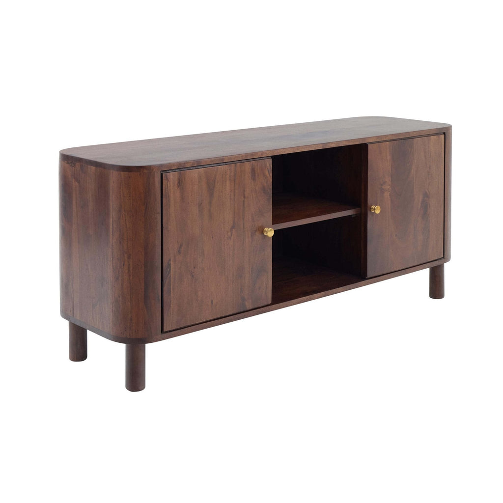 Avery Acacia Wood Tv Unit for TVs up to 50" - Walnut - DUSK