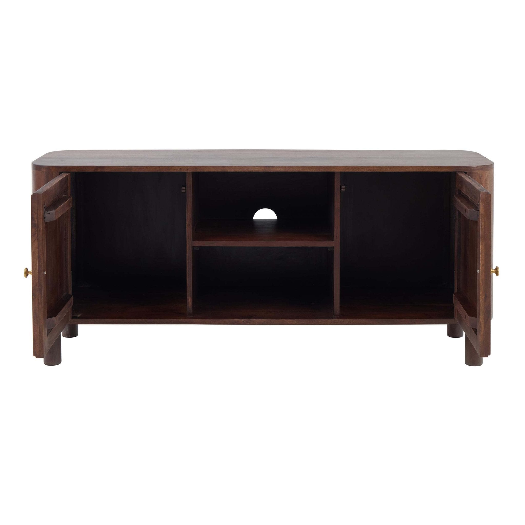 Avery Acacia Wood Tv Unit for TVs up to 50" - Walnut - DUSK