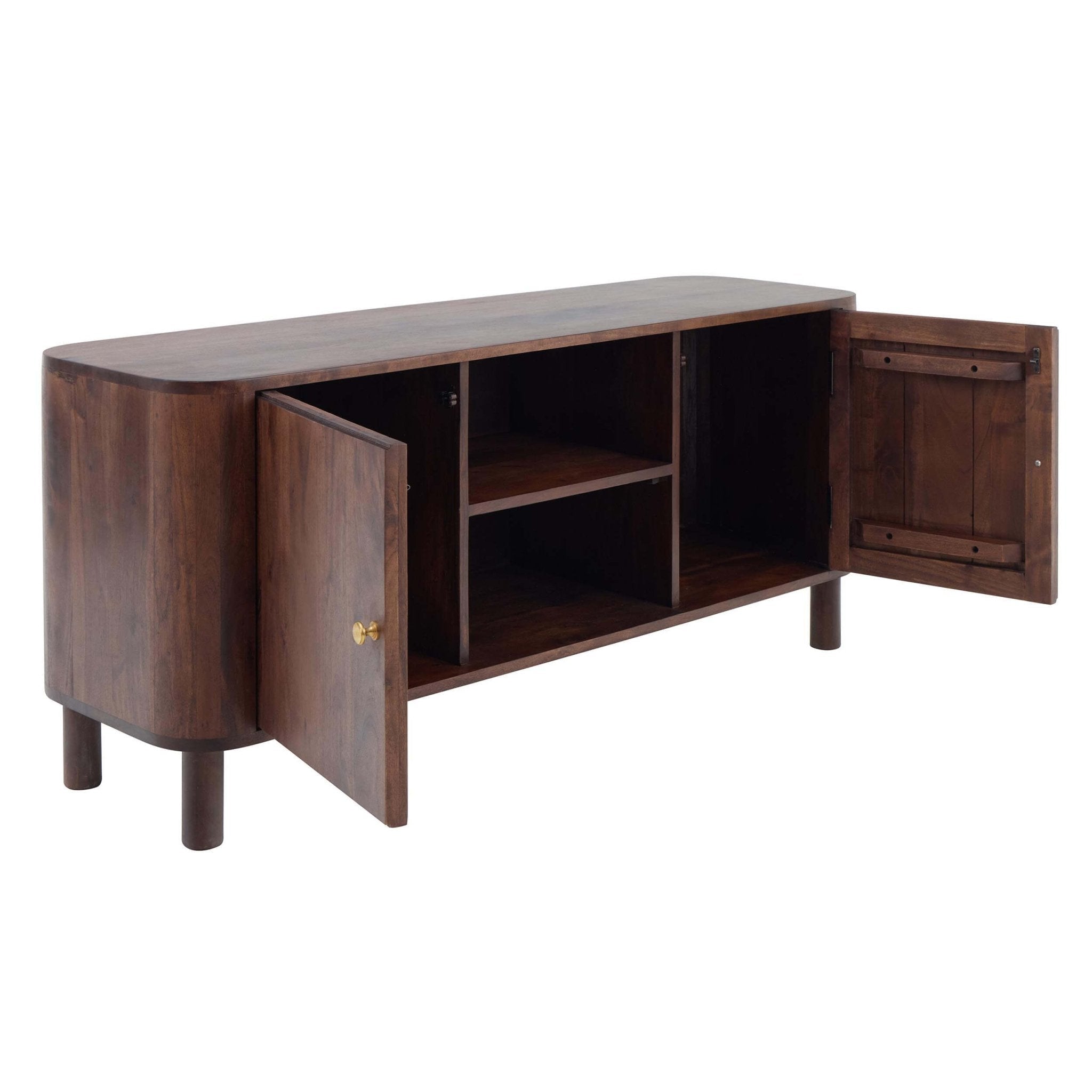 Avery Acacia Wood Tv Unit for TVs up to 50" - Walnut - DUSK