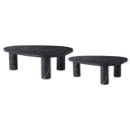 Azra Nesting Coffee Tables - Black Marble Effect - DUSK
