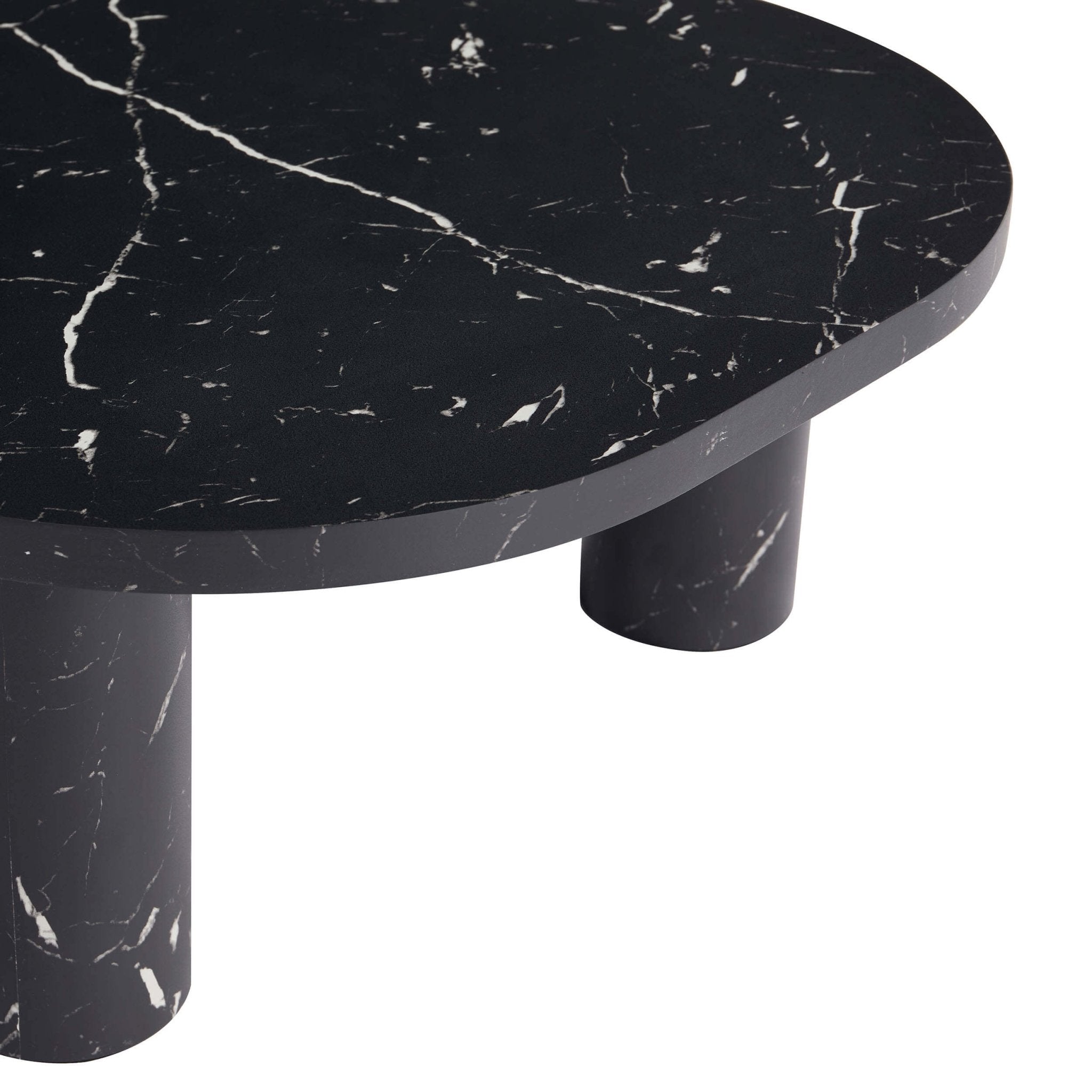 Azra Nesting Coffee Tables - Black Marble Effect - DUSK