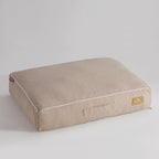 Bailey Pillow Dog Bed - Natural Herringbone - DUSK