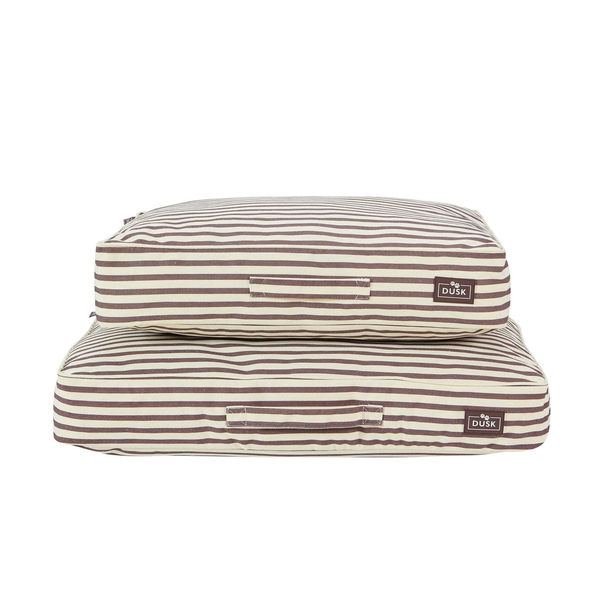 Bailey Striped Pillow Dog Bed - Chocolate - DUSK
