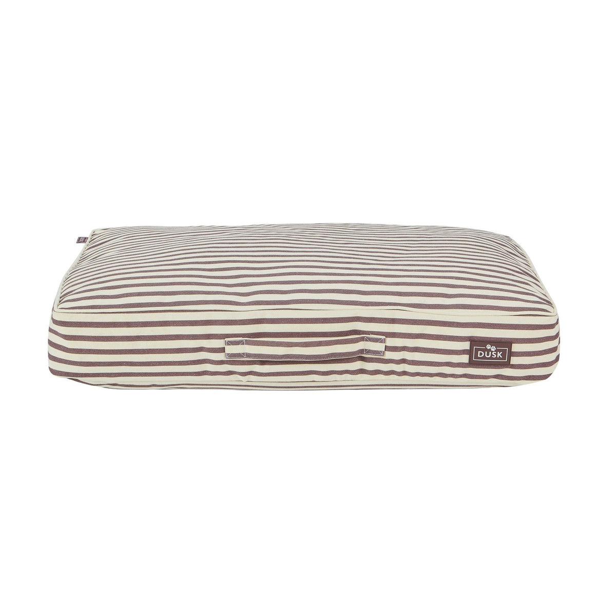 Bailey Striped Pillow Dog Bed - Chocolate - DUSK