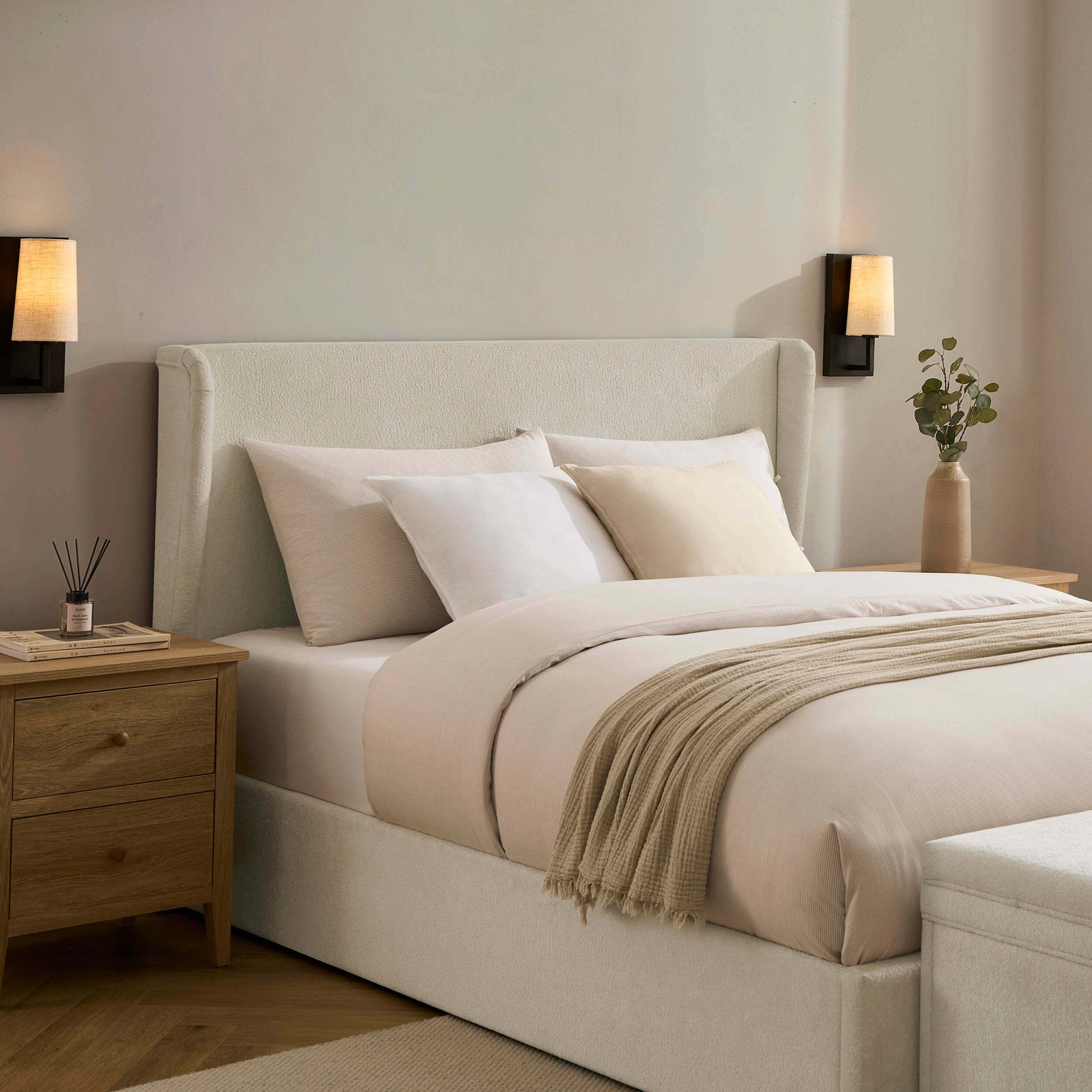 Berkeley Ottoman Storage Bed - Chenille Ecru - DUSK