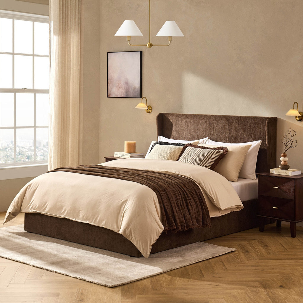Berkeley Ottoman Storage Bed - Textured Cappuccino - DUSK