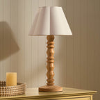 Betsy Pine Wood Table Lamp - Natural - DUSK