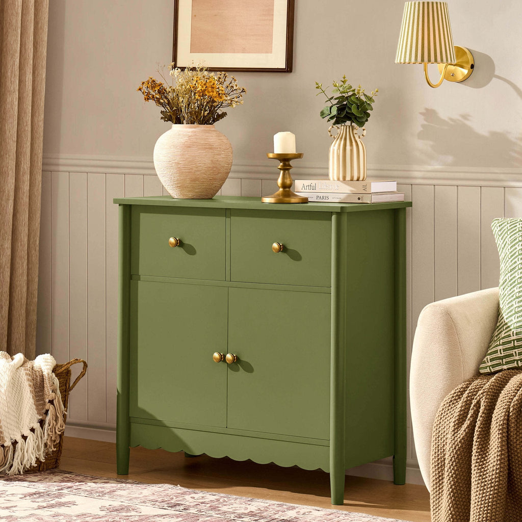 Betty 2 Door Sideboard with Drawers - Olive - DUSK