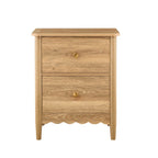 Betty 2 Drawer Bedside Table - Light Wood - DUSK
