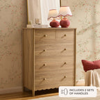 Betty 5 Drawer Chest - Light Wood - DUSK