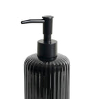 Blake Ribbed Glaze Soap Dispenser - Black - DUSK