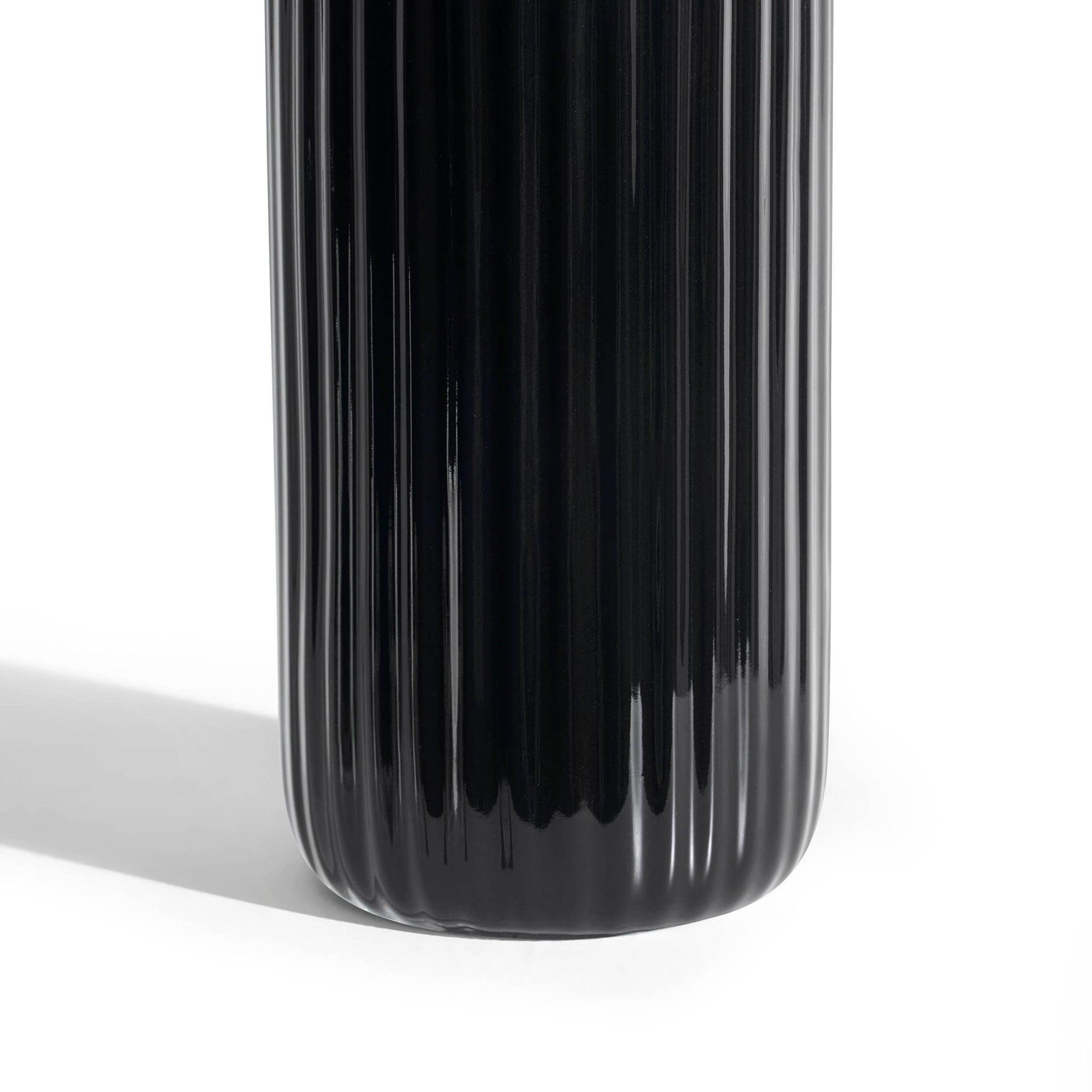 Blake Ribbed Glaze Tumbler - Black - DUSK