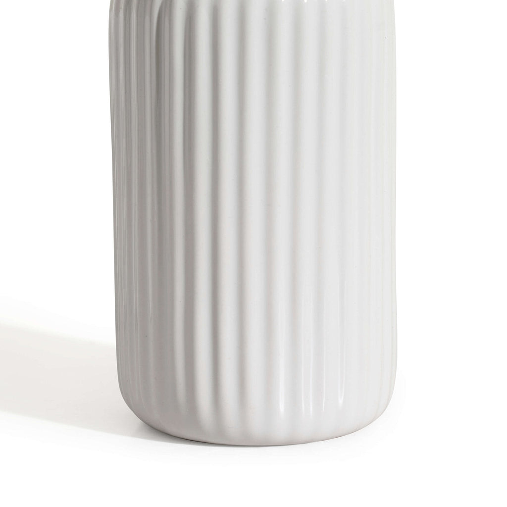 Blake Ribbed Glaze Tumbler - White - DUSK