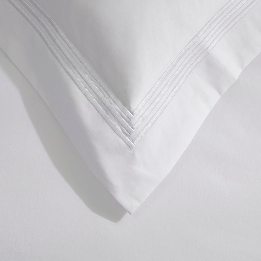 Bloomsbury Double Duvet Cover - 1000 TC - White - DUSK