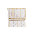 Bobbie 100% Cotton Floral Gingham Duvet Cover & Pillowcase set - Yellow - DUSK