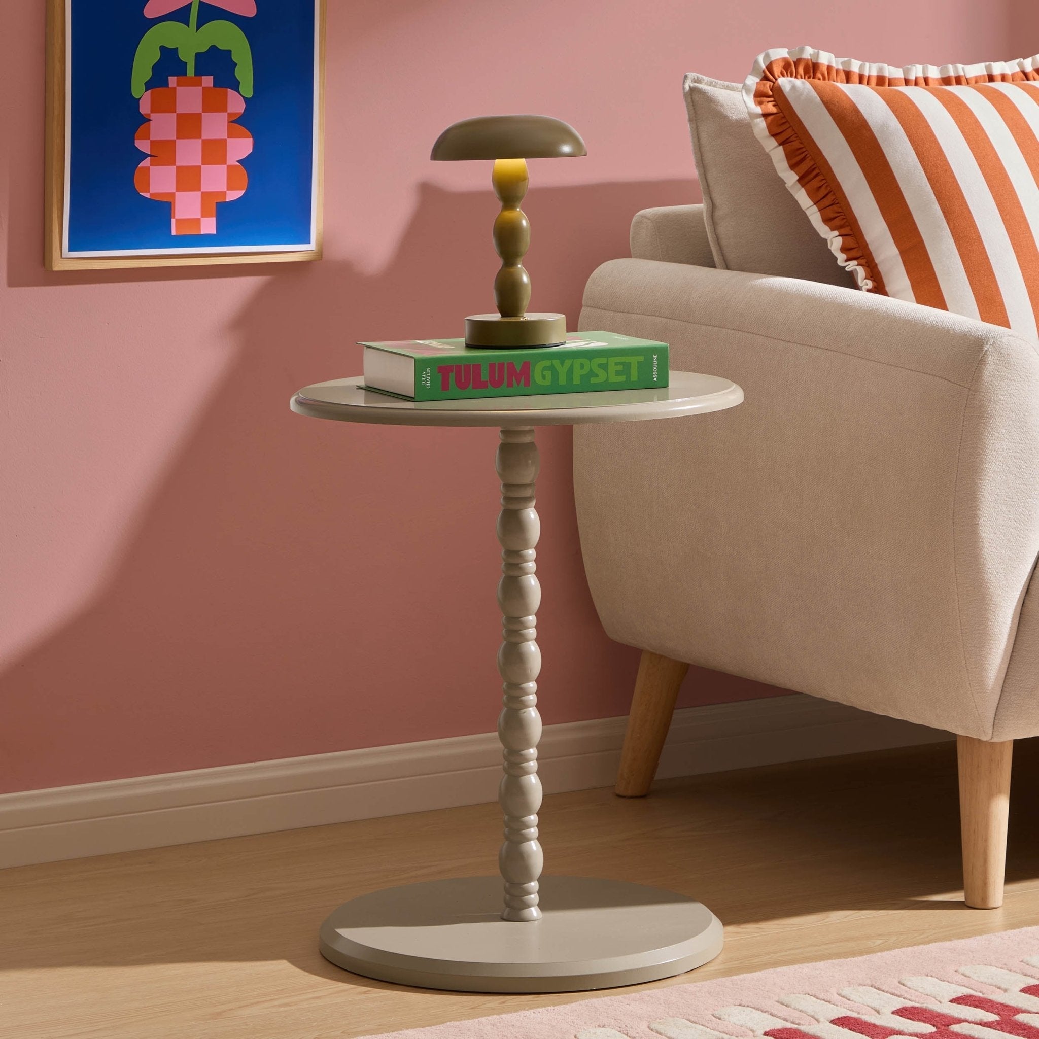 Bonnie Bobbin Side Table - Taupe - DUSK