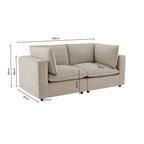 Boston 2 Seater Sofa - Sand - DUSK