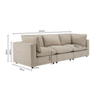 Boston 3 Seater Sofa - Sand - DUSK