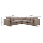Boston Left Hand Corner Sofa - Sand - DUSK
