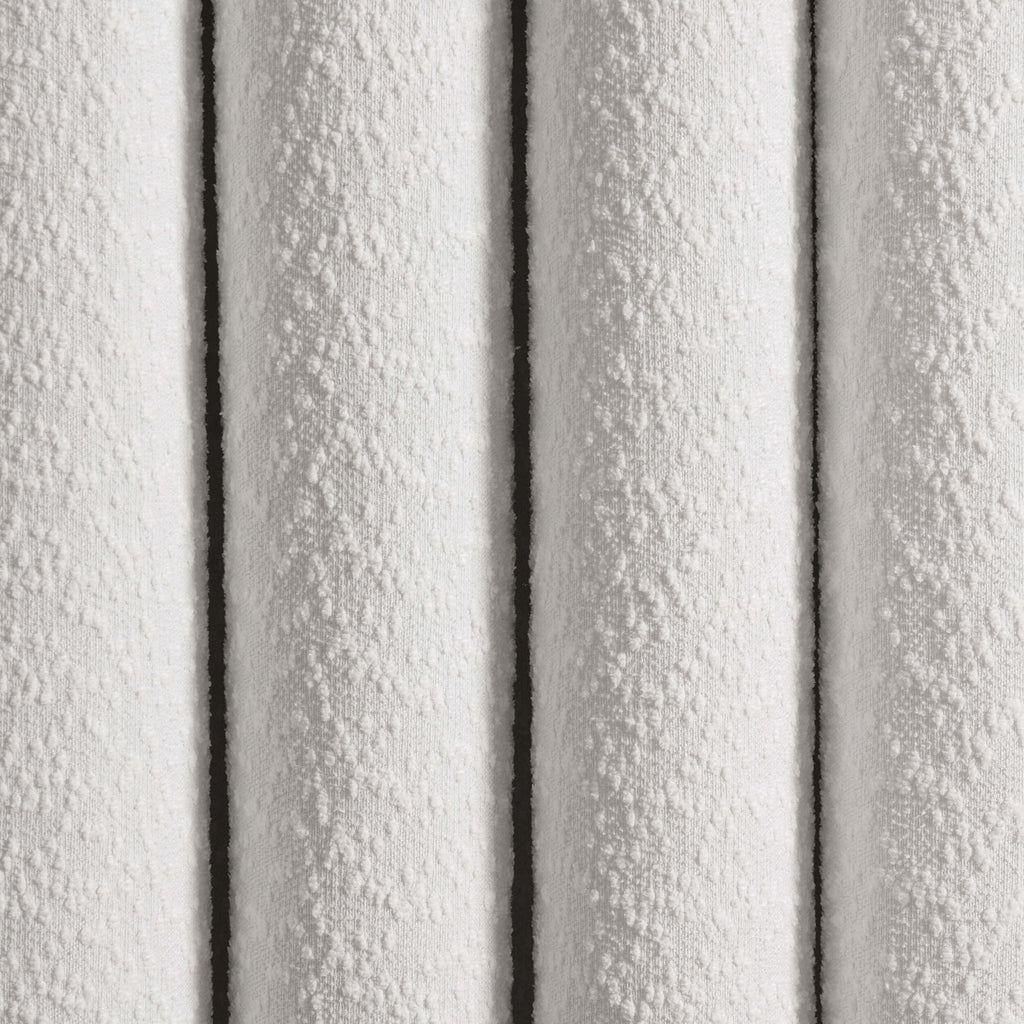 Boucle Black Out Curtains - White - DUSK