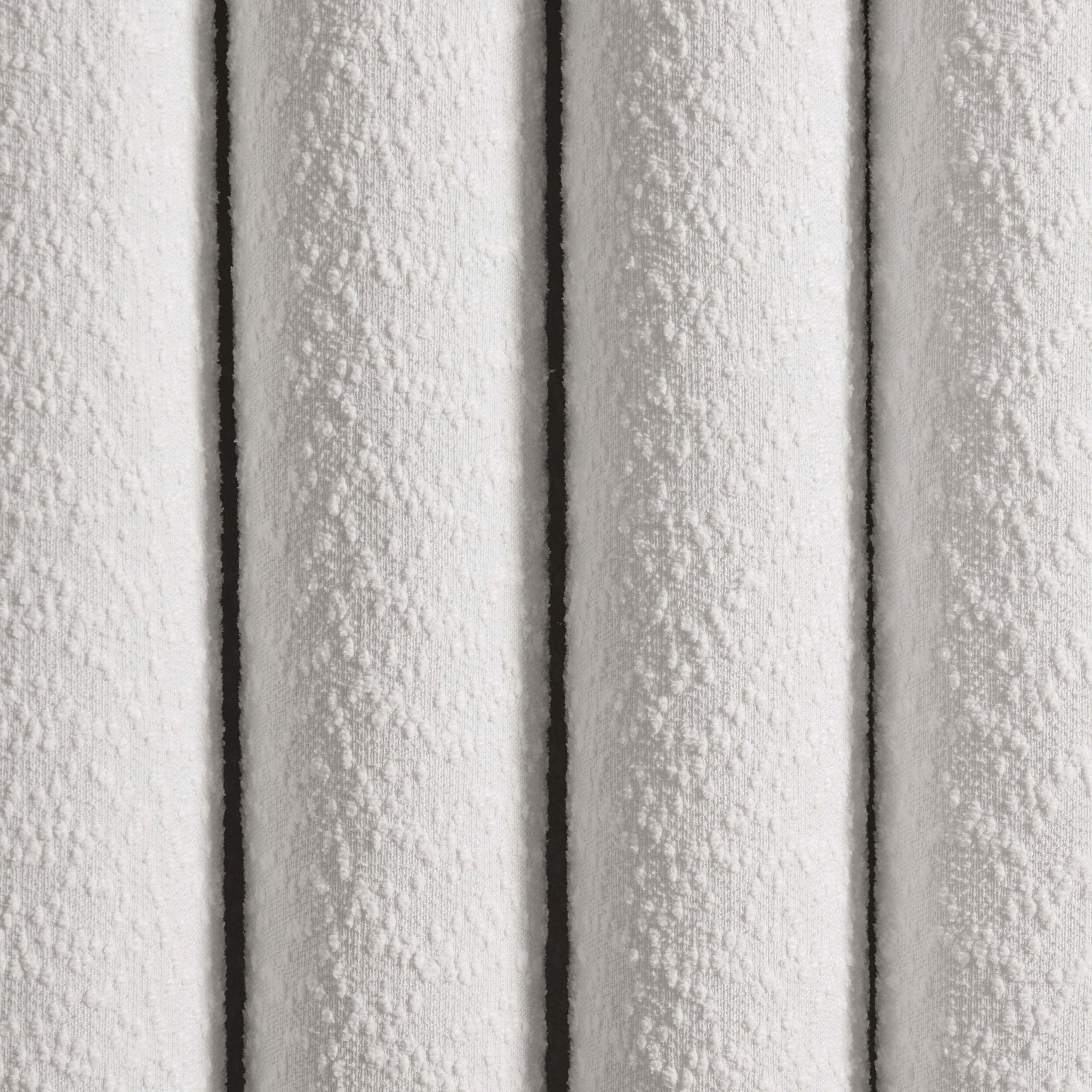 Boucle Black Out Curtains - White - DUSK