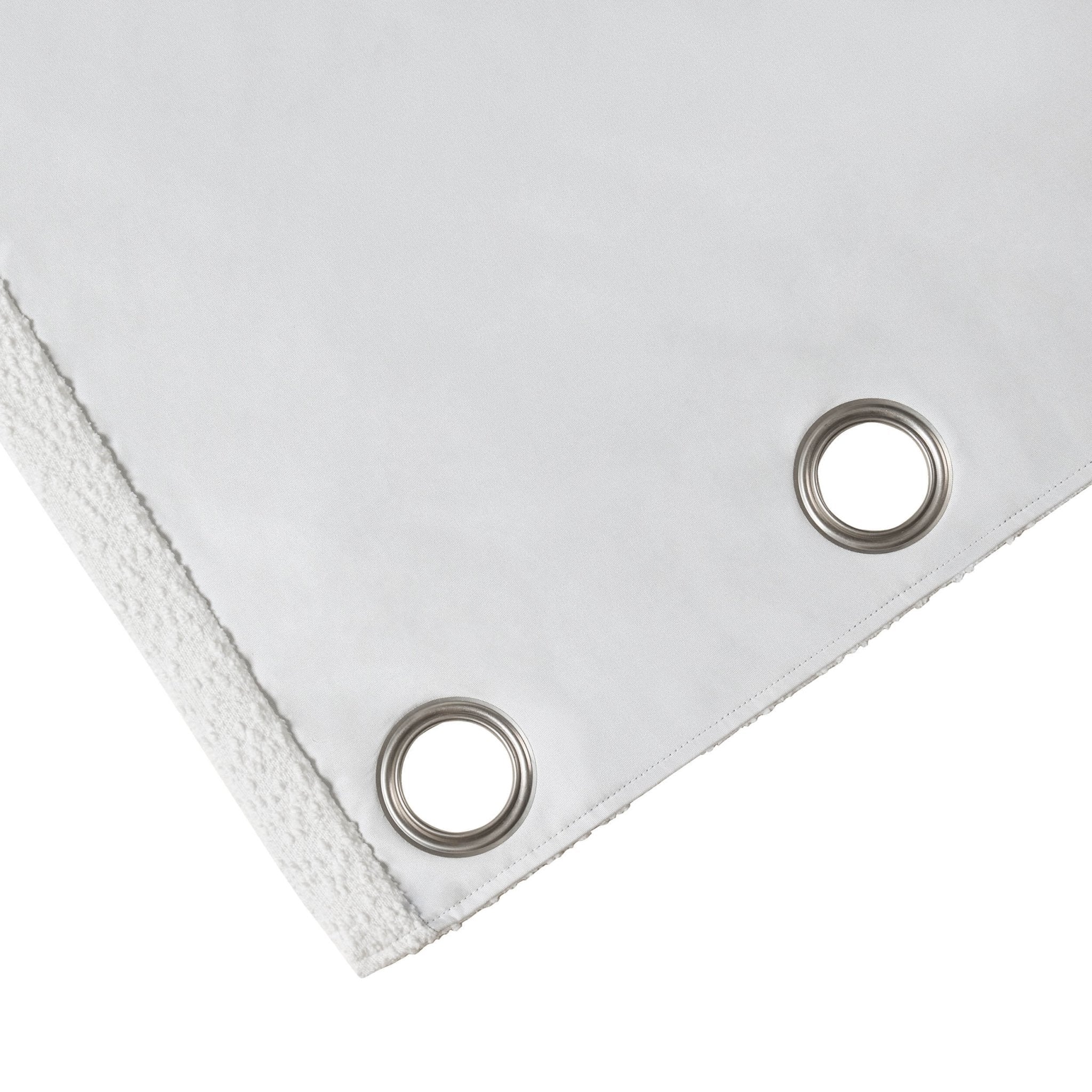 Boucle Black Out Curtains - White - DUSK