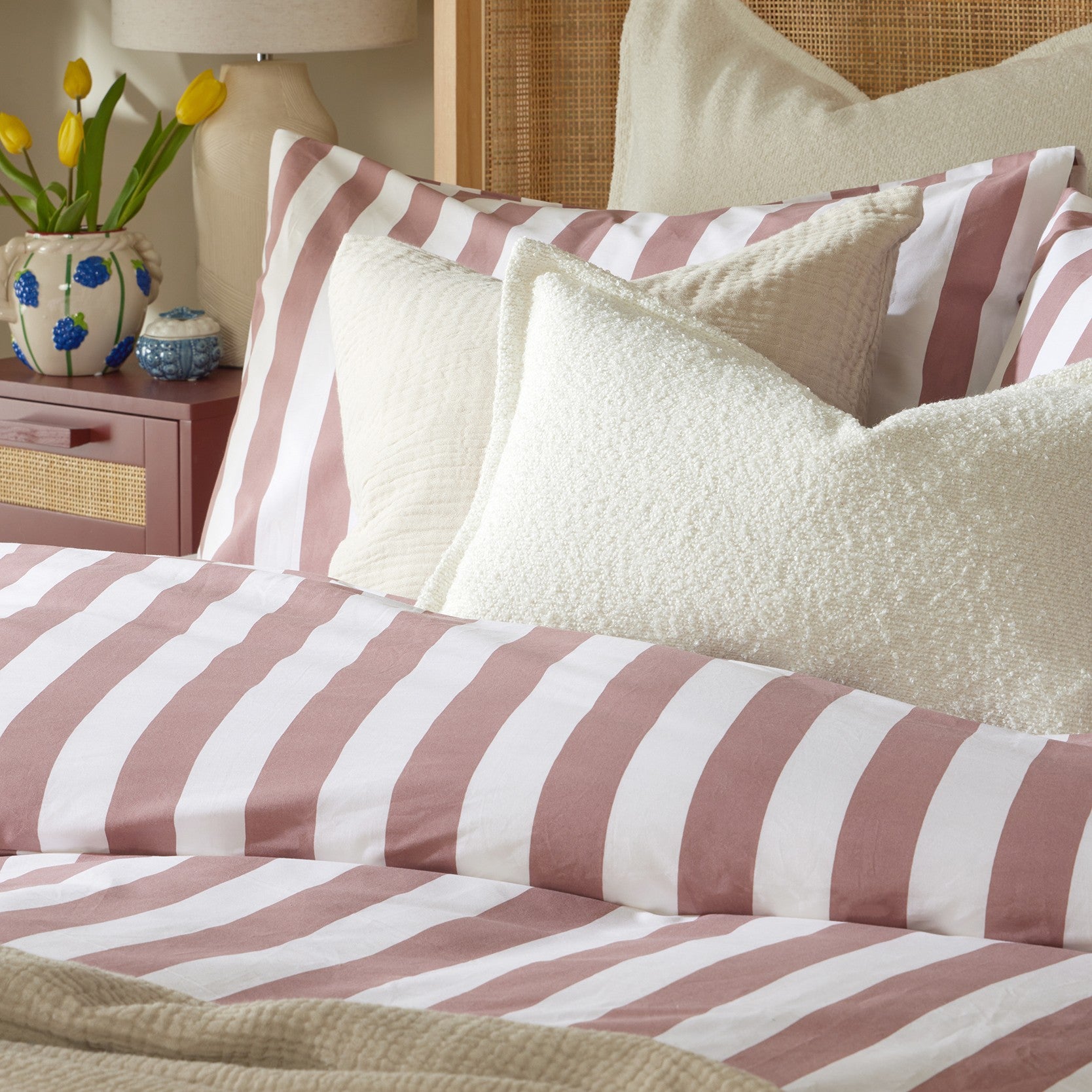 Boucle Cushion Cover - White - DUSK