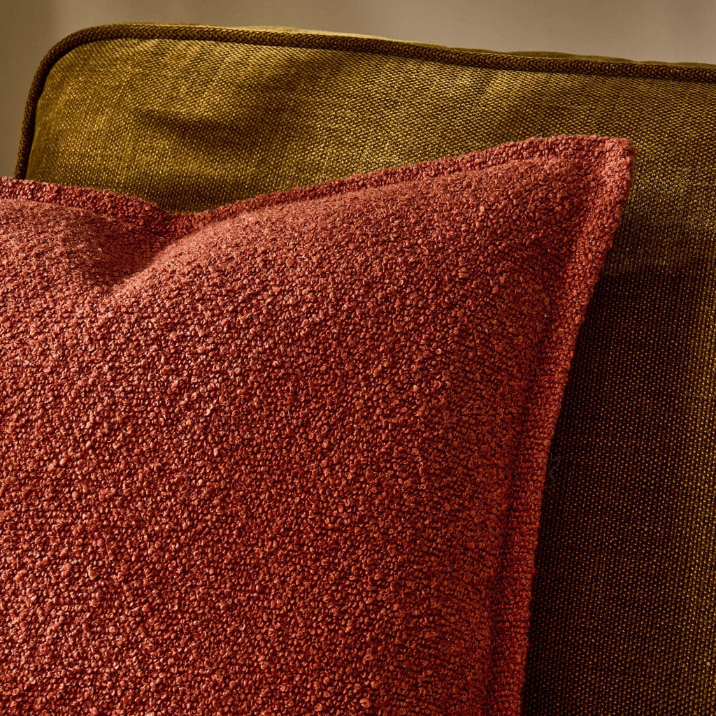 Boucle Sofa Cushion Cover - Rust - DUSK