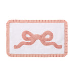 Bow Tufted Bath Mat - Pink/White - DUSK