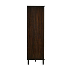 Brianna Concave 2 Door Wardrobe with Drawers - Walnut - DUSK