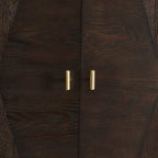 Brianna Concave 2 Door Wardrobe with Drawers - Walnut - DUSK