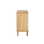 Brianna Concave 6 Drawer Chest - Light Wood - DUSK