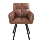 Brooke Dining Chair - Faux Leather - Tan - DUSK