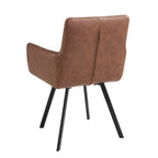 Brooke Dining Chair - Faux Leather - Tan - DUSK
