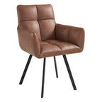 Brooke Dining Chair - Faux Leather - Tan - DUSK