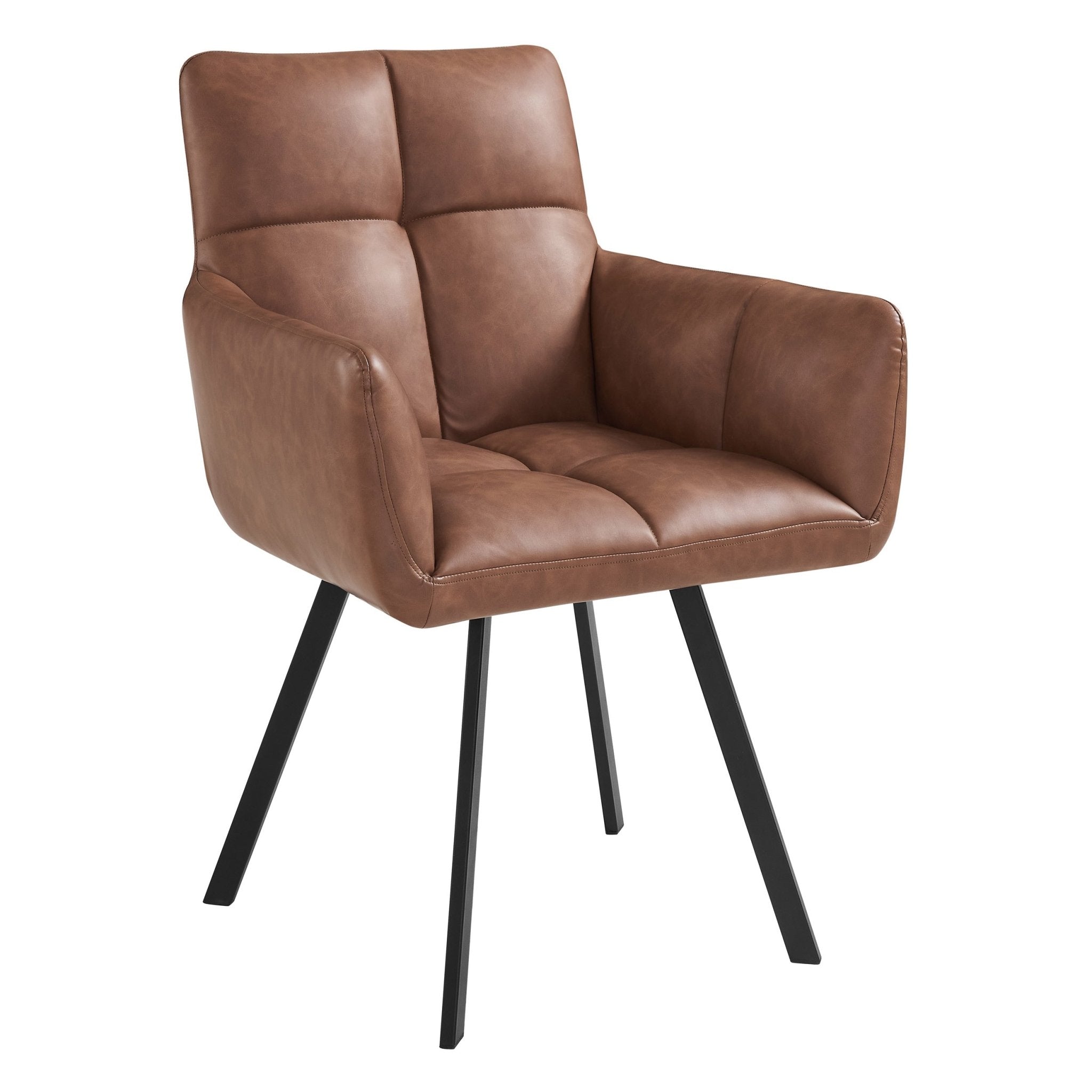 Brooke Dining Chair - Faux Leather - Tan - DUSK