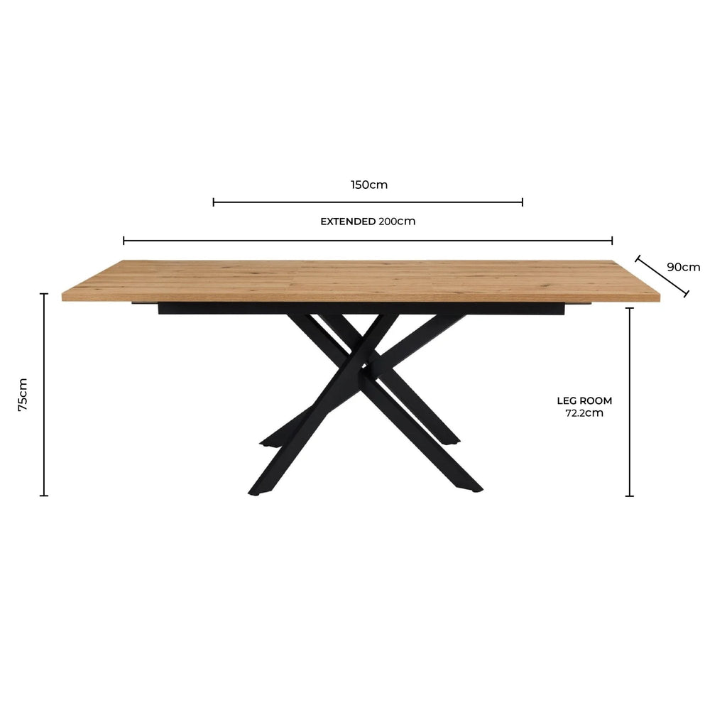Brooke Rectangle Extendable 6 - 10 Seater Dining Table - Wood - DUSK