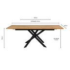 Brooke Rectangle Extendable 6 - 10 Seater Dining Table - Wood - DUSK