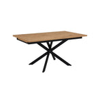 Brooke Rectangle Extendable 6 - 10 Seater Dining Table - Wood/Black - DUSK