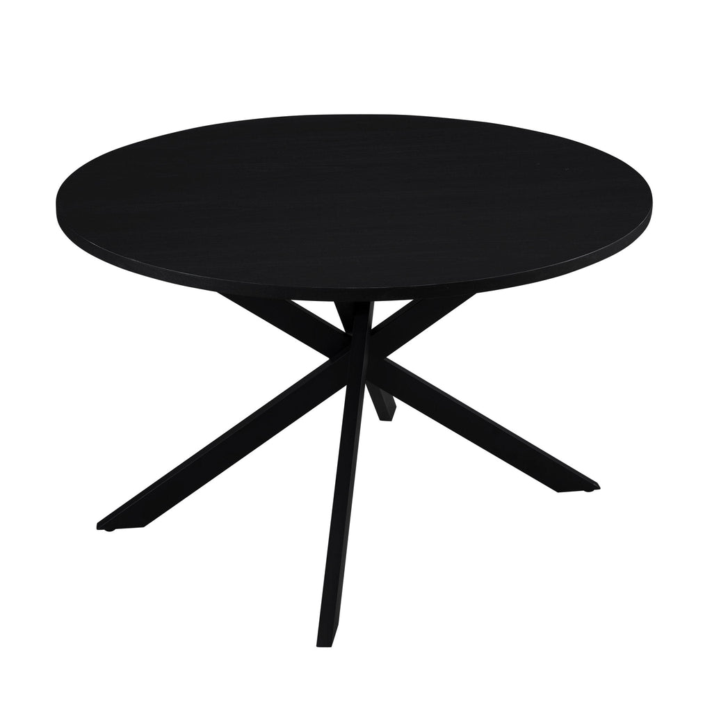 Brooke Round 4 - 6 Seater Dining Table - Black - DUSK