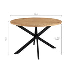 Brooke Round 4 - 6 Seater Dining Table - Wood - DUSK