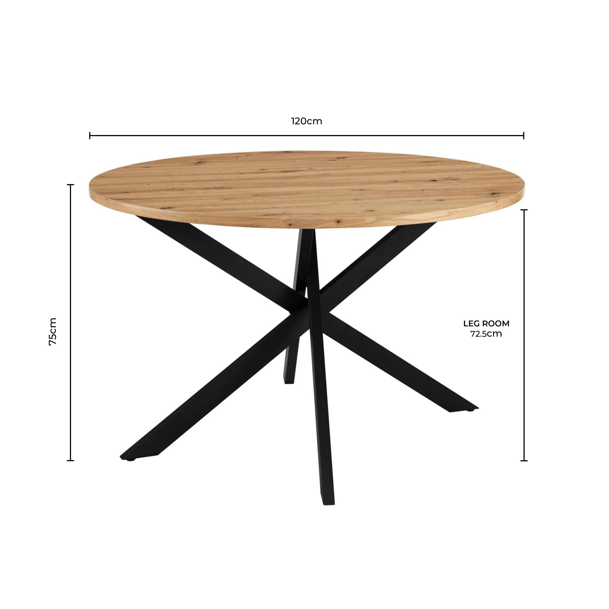 Brooke Round 4 - 6 Seater Dining Table - Wood - DUSK