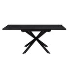 Brooke Square Extendable 4 - 8 Seater Dining Table - Black - DUSK