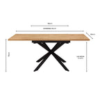 Brooke Square Extendable 4 - 8 Seater Dining Table - Black - DUSK