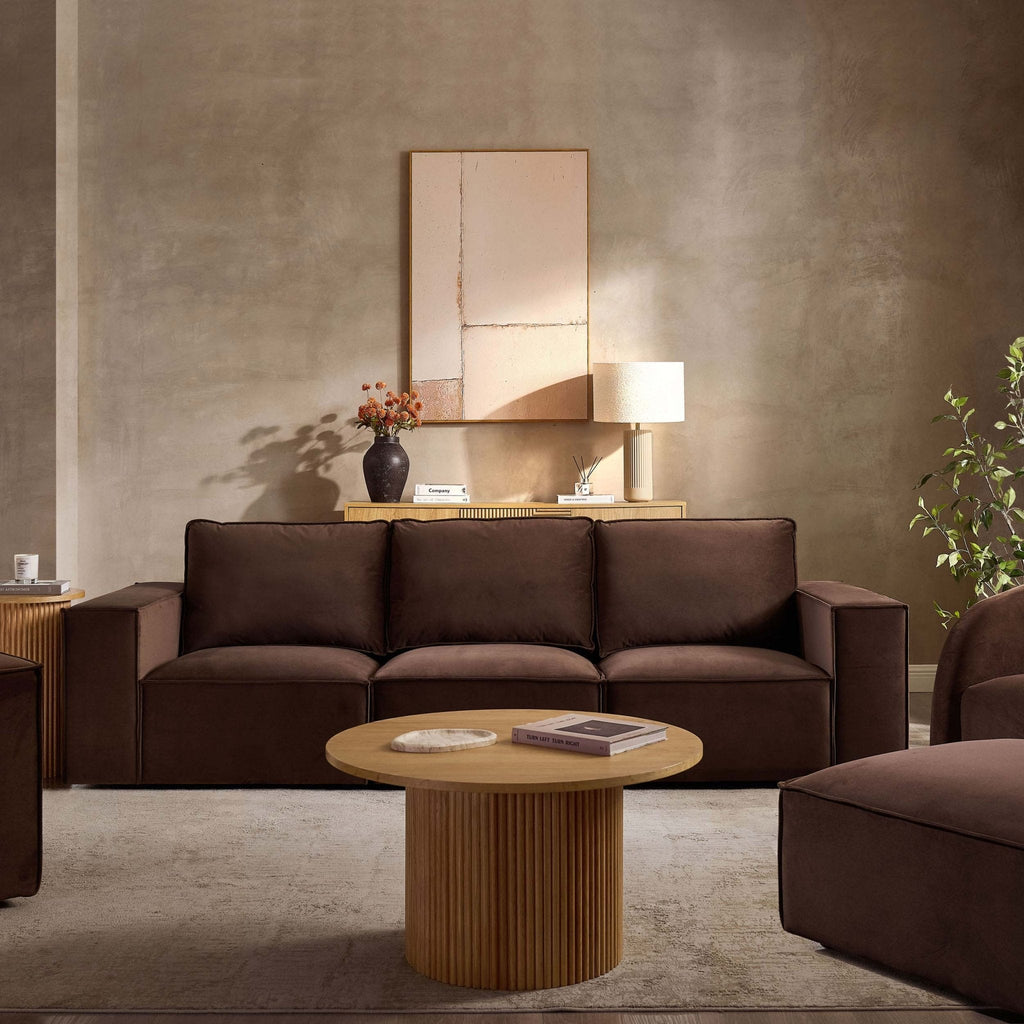 Brooklyn 3 Seater Sofa - Cappuccino - DUSK
