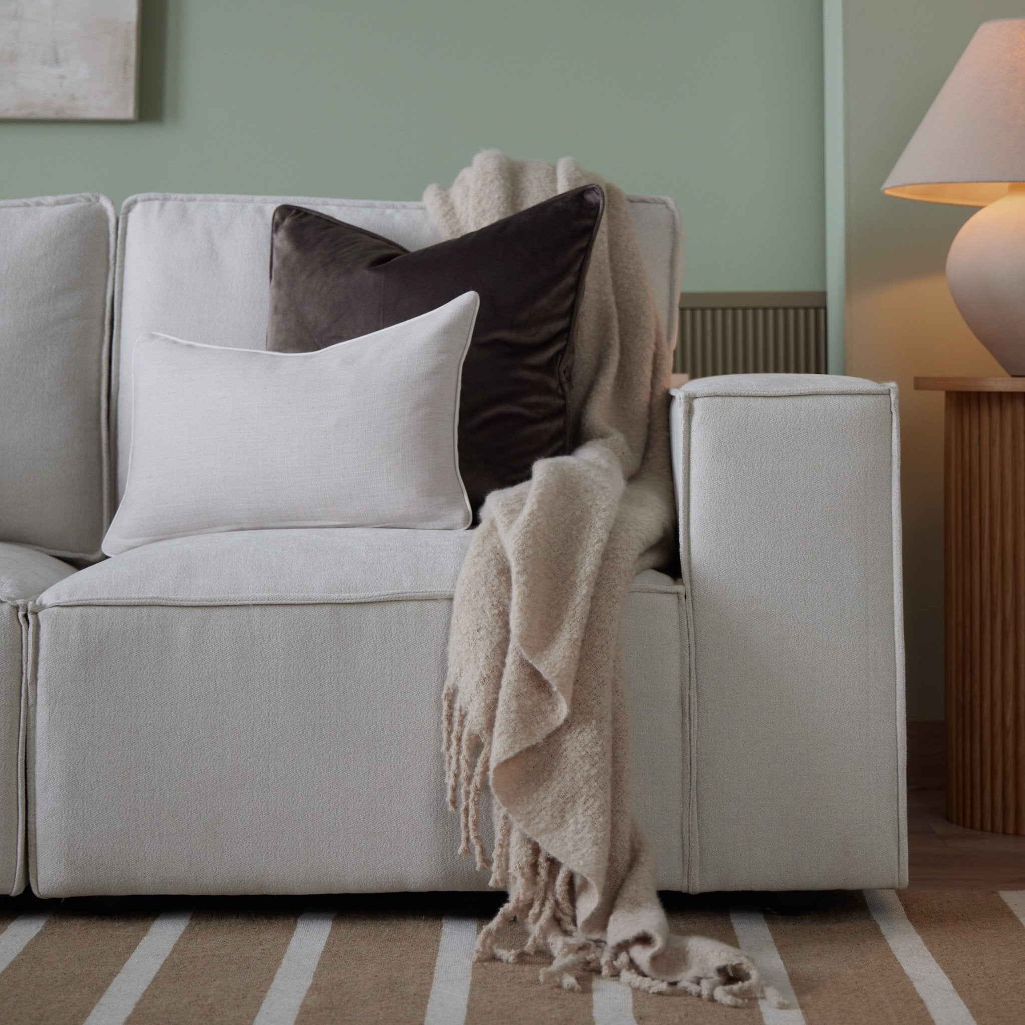 Brooklyn Corner Sofa - Ivory - DUSK
