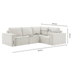 Brooklyn Small Right Hand L-Shape Sofa - Ink
